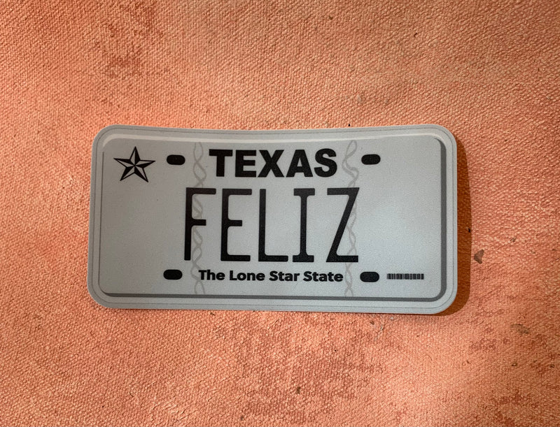 SESU Feliz License Plate Sticker -  - Stickers - Feliz Modern