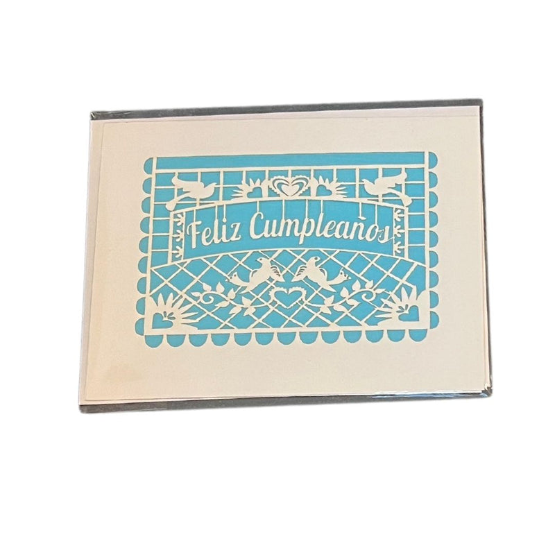 TWH Papel Picado Card - Aqua Feliz Card - Cards - Feliz Modern