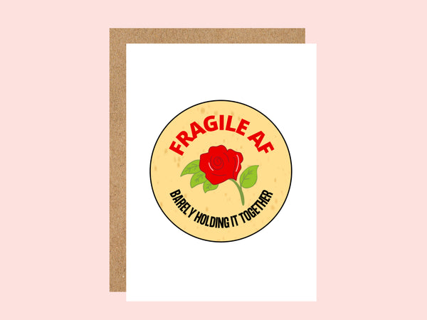 MSTS Fragile AF Card -  - Cards - Feliz Modern