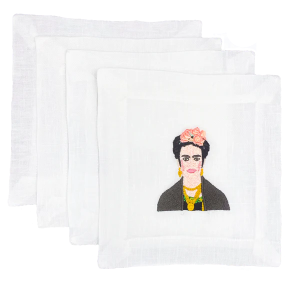 LTRMD Frida Embroidered Napkins -  - Tea Towels & Napkins - Feliz Modern