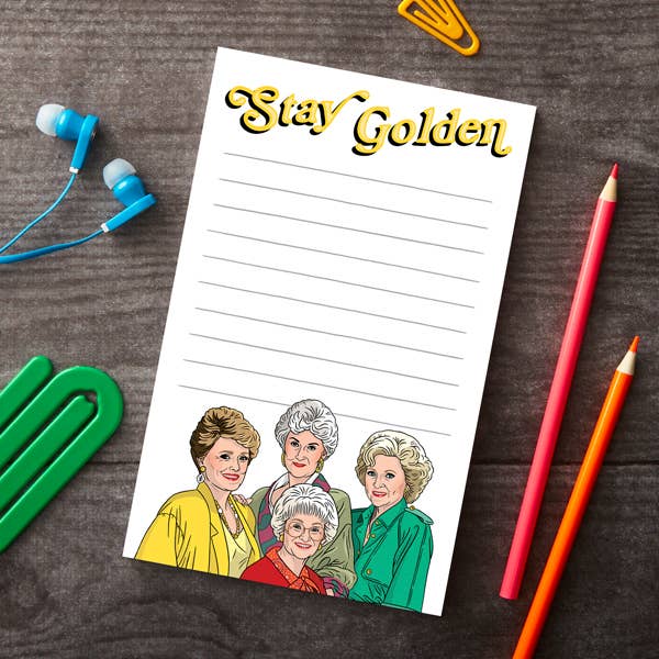 TFND Stay Golden Notepad -  - Office & Stationery - Feliz Modern