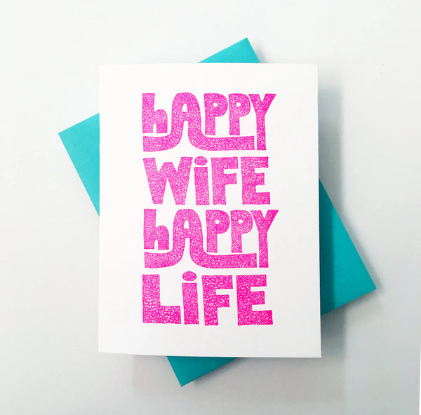 RCD* Happy Wife Happy Life Card -  - Cards - Feliz Modern