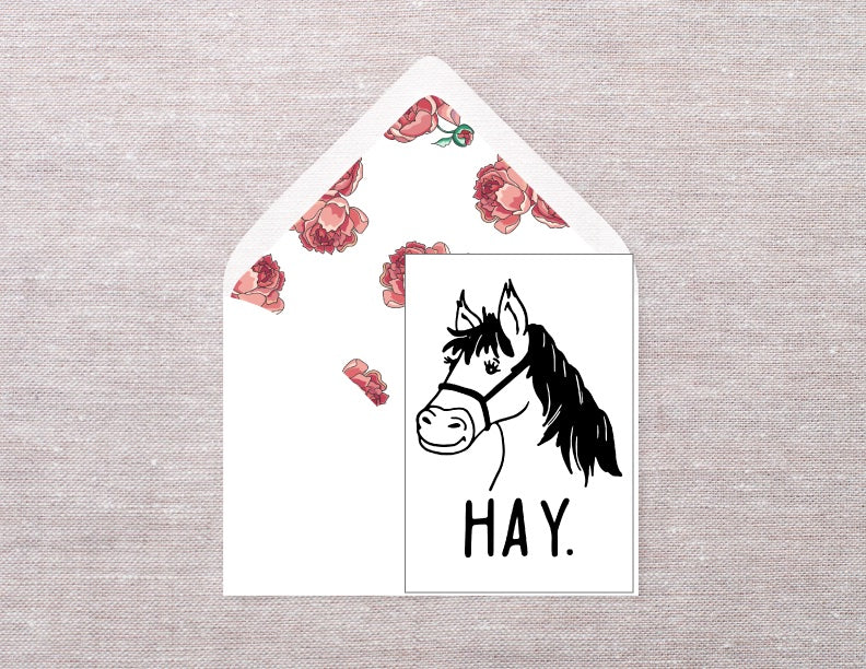 IAP* "Hay" Greeting Card -  - Cards - Feliz Modern