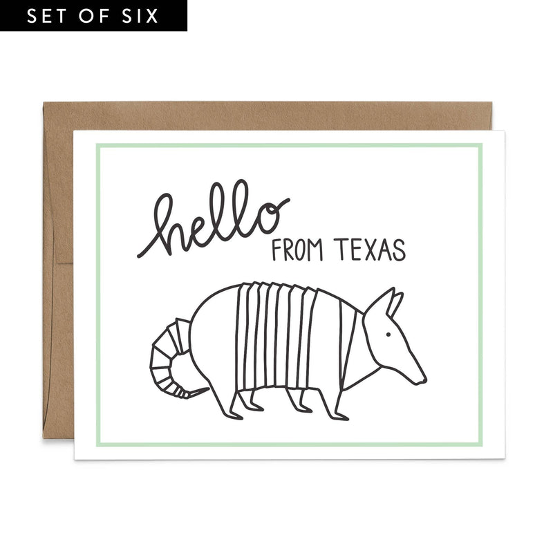 TPCP Armadillo Hello From Texas Cards (Boxed Set) -  - Cards - Feliz Modern