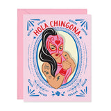 LLP Hola Chingona Lucha Libre Card -  - Cards - Feliz Modern