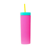 KAC* Matte Color Block Tumblers - Hot Pink & Teal - Drinkware - Feliz Modern