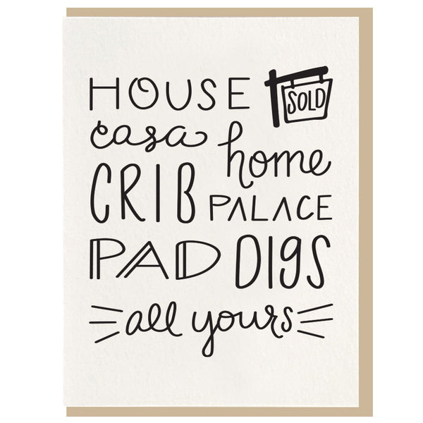 DPE* House Letterpress Card -  - Cards - Feliz Modern