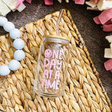 KUAD  One Day At A Time Boba Glass -  - Drinkware - Feliz Modern