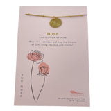 LFTH Floral Birthday Month Necklace - June - Rose - Necklaces - Feliz Modern