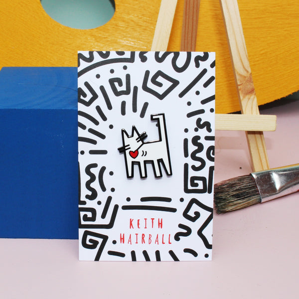 NKI Keith Hairball Enamel Pin -  - Pins & Patches - Feliz Modern