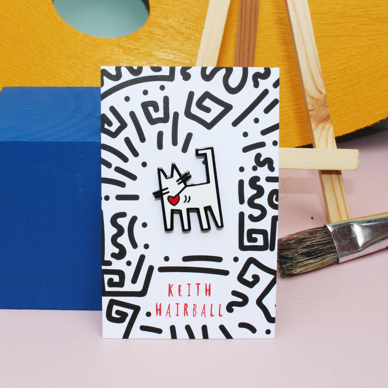 NKI Keith Hairball Enamel Pin -  - Pins & Patches - Feliz Modern