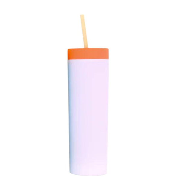 KAC* Matte Color Block Tumblers - Lavender & Coral - Drinkware - Feliz Modern