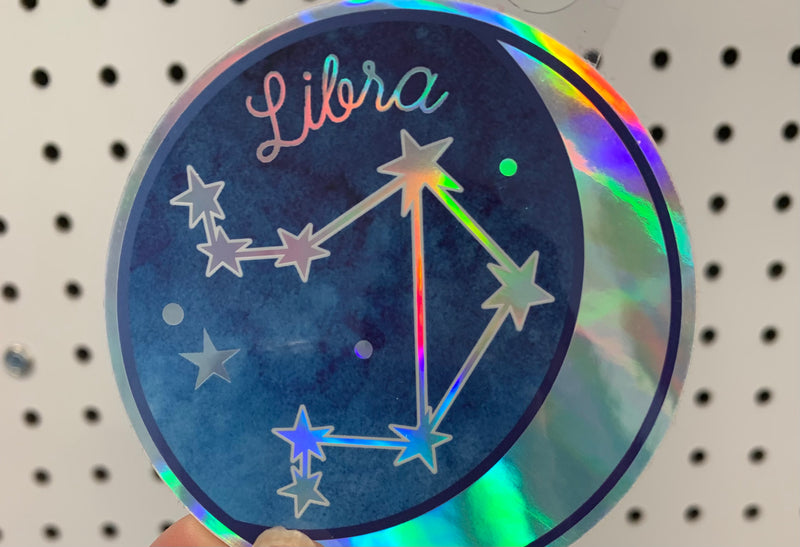 WFLW* Holographic Zodiac Sticker - Libra - Stickers - Feliz Modern