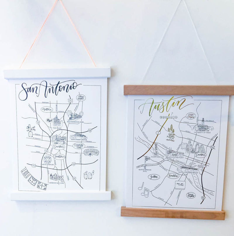 WWG San Antonio Map -  - Art - Feliz Modern