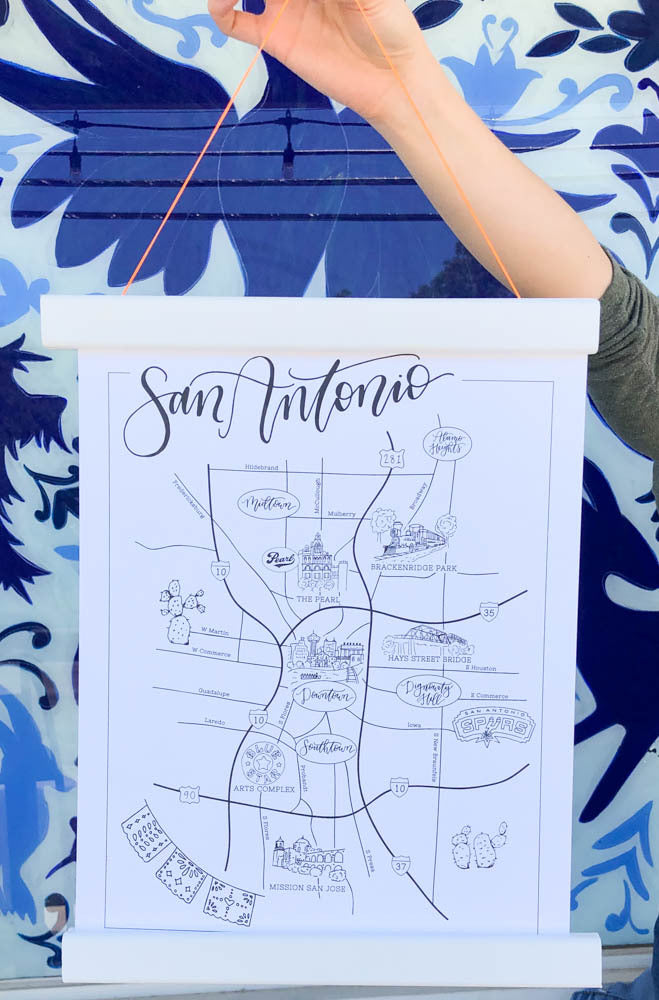 WWG San Antonio Map -  - Art - Feliz Modern