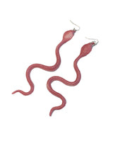 NZNZ Snake Earrings - Metallic Pink - Earrings - Feliz Modern