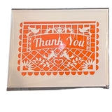 TWH Papel Picado Card - Orange Thank You Card - Cards - Feliz Modern