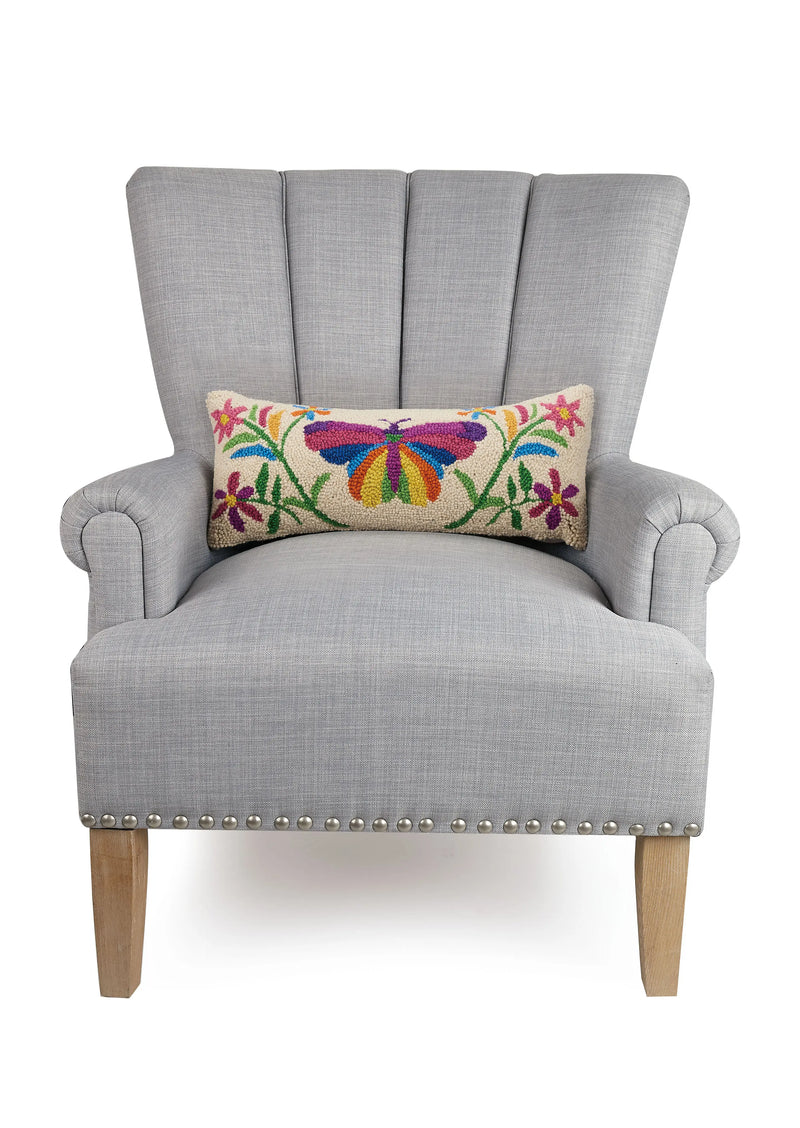 PEKH* Butterfly Otomi Hook Pillow -  - Pillows & Throws - Feliz Modern
