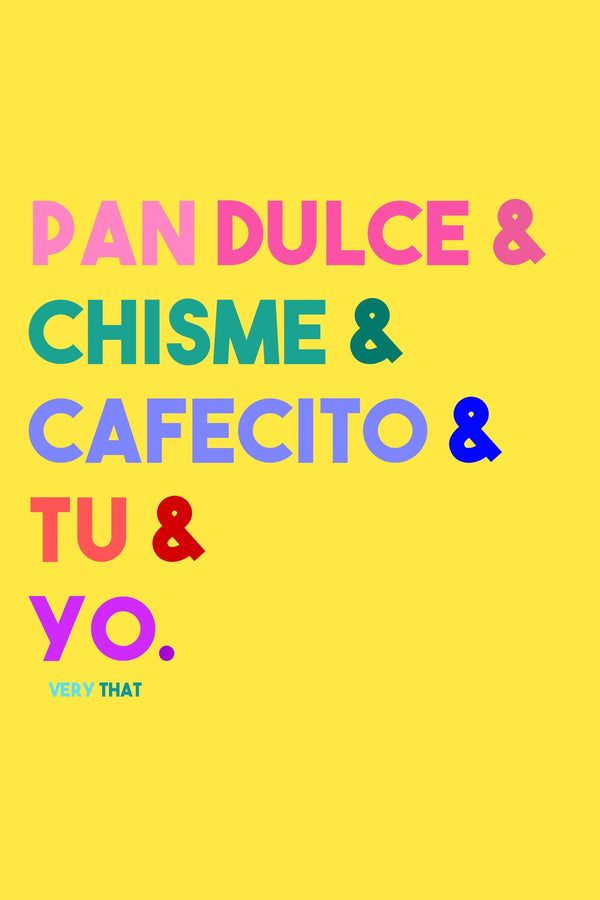 VT Pan Dulce & Chisme Art 12 x 18 Poster -  - Art - Feliz Modern