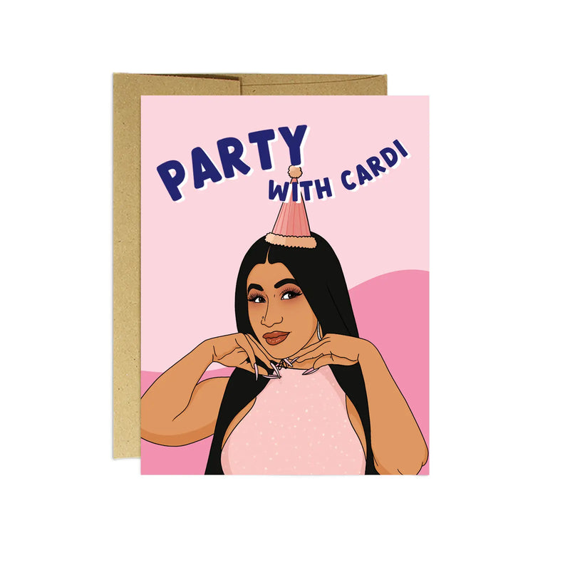 PMP Party Card Light Pink Hat -  - Cards - Feliz Modern