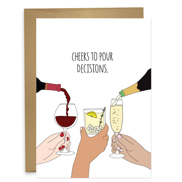 HUM Pour Decisions Card -  - Cards - Feliz Modern