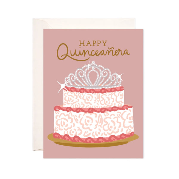 BWS Quinceañera Cake Card -  - Cards - Feliz Modern