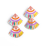 SST Double Layered Rainbow Tile Earrings -  - Earrings - Feliz Modern
