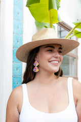 SST Double Layered Rainbow Tile Earrings -  - Earrings - Feliz Modern