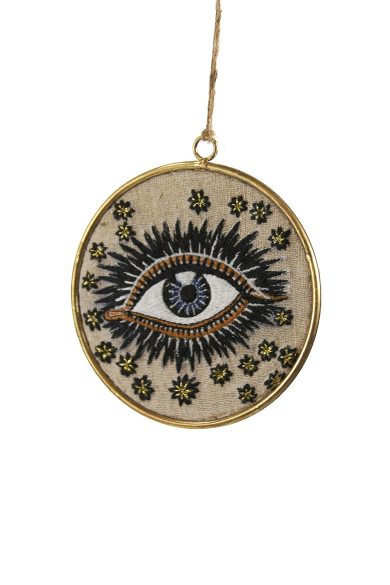 CFC Tan Lucky Sacred Eye Disc Ornament -  - Christmas - Feliz Modern