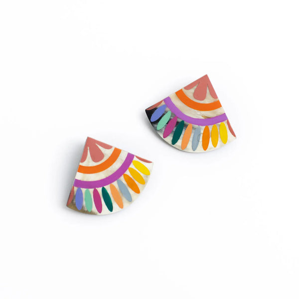 SST Single Layer Rainbow Tile Earrings -  - Earrings - Feliz Modern