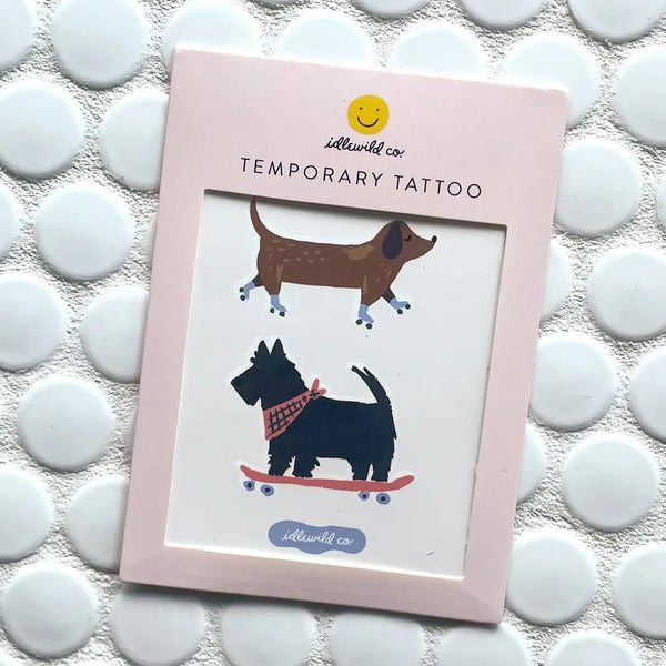 IDL Skating Dogs Temporary Tattoo -  - Party Supplies - Feliz Modern