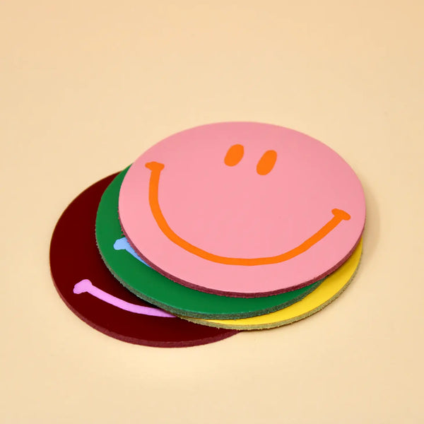AKCD Smiley Face Coasters -  - Coasters - Feliz Modern