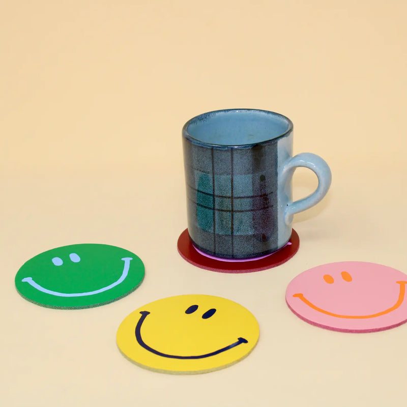 AKCD Smiley Face Coasters -  - Coasters - Feliz Modern