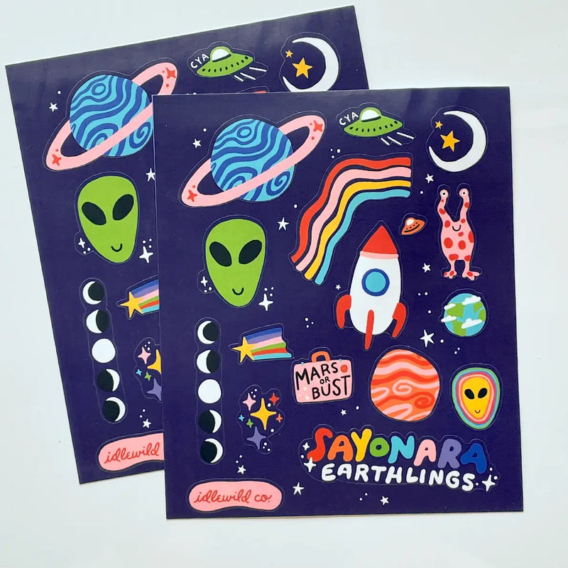 IDL* Space Race Sticker Sheets -  - Stickers - Feliz Modern