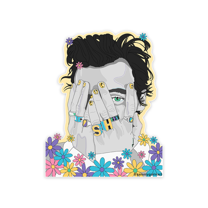 SAGO* Harry Styles Floral Sticker - - Stickers - Feliz Modern