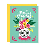 LLP Muchas Gracias Sugar Skull Card -  - Cards - Feliz Modern