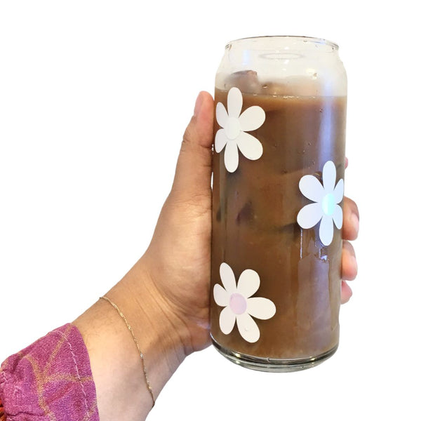 NZNZ* Floral Glass Cup -  - Drinkware - Feliz Modern