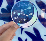 WFLW* Holographic Zodiac Sticker - Taurus - Stickers - Feliz Modern
