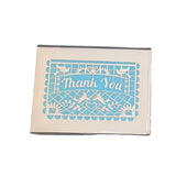 TWH Papel Picado Card - Aqua Thank You card - Cards - Feliz Modern