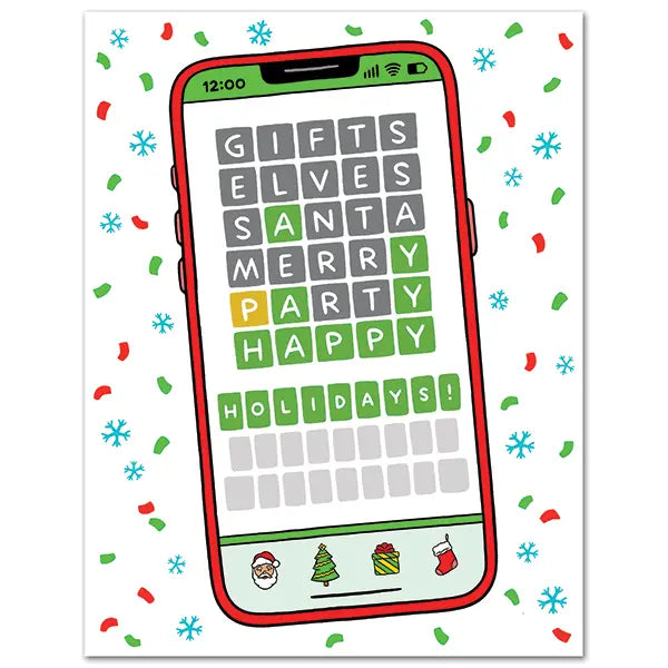 TFND* Wordle 8-Pack Card Set -  - Christmas - Feliz Modern